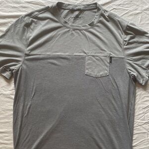 Men's Gray Prana T-Shirt with Pocket